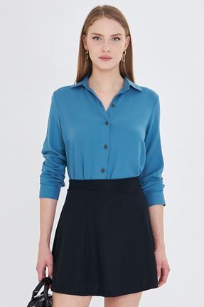 پیراهن سایز بزرگ فیروزه ای زنانه رگولار armonika - کد 927807976