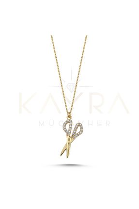 گردنبند طلا رنگی زنانه 14 عیار Kayra Mücevher - کد 927904339