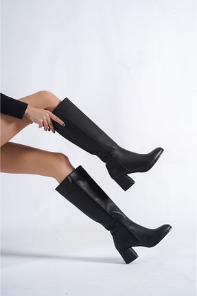 چکمه مشکی زنانه چرم مصنوعی Capone Outfitters - کد 187404905