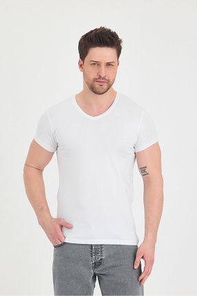 تیشرت سفید مردانه اسلیم فیت macharel jeans - کد 927826019