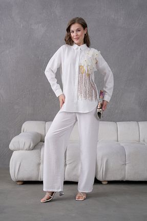 ست بالاتنه و پائین تنه نباتی زنانه بافتنی Miss Allos - کد 922763466