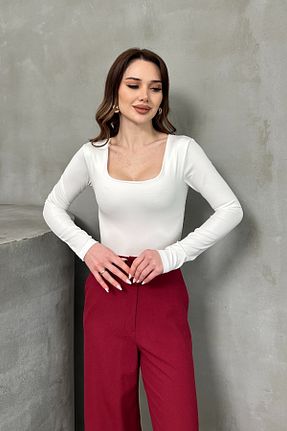 بلوز سفید زنانه ساده msm fashion - کد 927823030