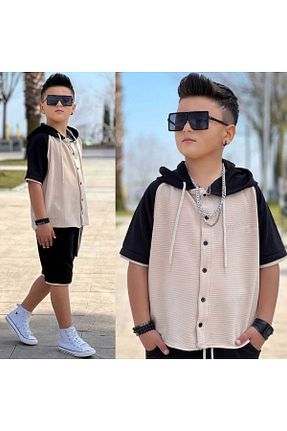 ست بالاتنه و پائین تنه مشکی بچه گانه بافتنی MUMİKİDS - کد 927822365
