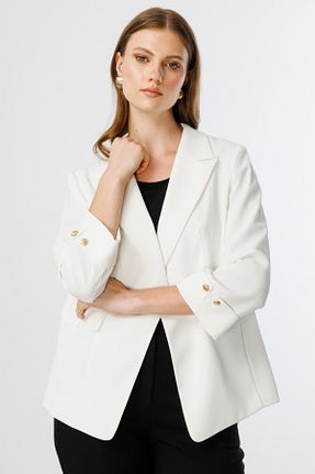 کت سایز بزرگ نباتی زنانه پارچه Ekol - کد 927821061