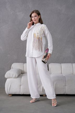 ست بالاتنه و پائین تنه نباتی زنانه بافتنی Miss Allos - کد 922763466