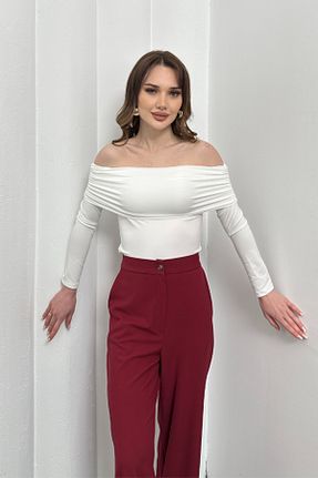 بلوز سفید زنانه ساده msm fashion - کد 927815743