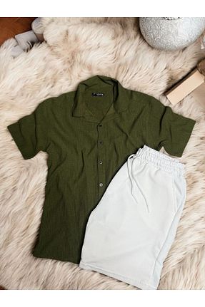 ست بالاتنه و پائین تنه سبز مردانه بافتنی YONEZ MODA - کد 927835249