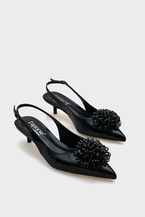 کفش پاشنه بلند کلاسیک مشکی زنانه چرم مصنوعی Capone Outfitters - کد 902751730