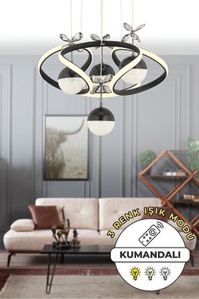 لوستر مشکی آلومینیوم Capella Aydınlatma - کد 856343138