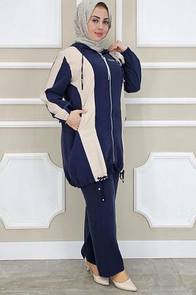 ست بالاتنه و پائین تنه حجاب سرمه ای زنانه رگولار PYS - کد 927859329