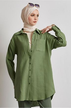 تونیک حجاب سبز زنانه %100 پنبه Alvina - کد 927860721