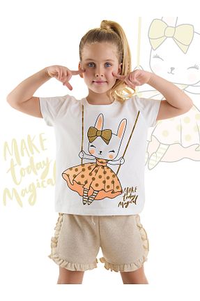 ست بالاتنه و پائین تنه بژ بچه گانه بافت Denokids - کد 808803405