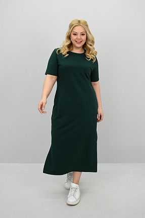 لباس سایز بزرگ سبز زنانه پارچه Koza Butik - کد 927863068