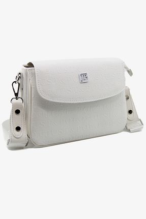 کیف دوشی سفید زنانه چرم مصنوعی Just Polo - کد 927859391