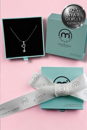 گردنبند نقره سفید زنانه 925 عیار Mimodish - کد 927603225