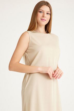 لباس بژ زنانه بافت Plistre - کد 661682993