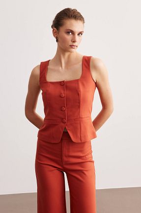 جلیقه نارنجی زنانه رگولار STELLA PULVIS - کد 927868934
