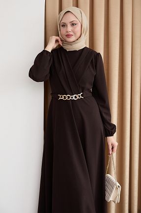 لباس حجاب قهوه ای زنانه رگولار InStyle - کد 927890680
