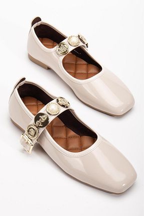 بابت بژ زنانه چرم لاکی ayselin moda - کد 927878741