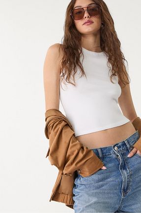 بلوز سفید زنانه ساده Stradivarius - کد 927890776