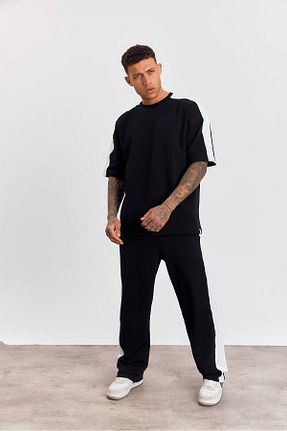 ست بالاتنه و پائین تنه مشکی زنانه بافتنی İLKCET MODA - کد 927893618