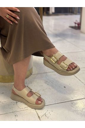 صندل زنانه پاشنه تخت Parlabyayçe - کد 927894147
