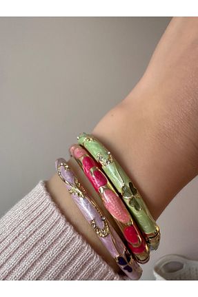 دستبند استیل (فولاد) صورتی زنانه استیل ضد زنگ MODA - کد 927892590