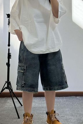 شلوارک و برمودا سرمه ای زنانه Relaxed Karakedi - کد 927897859
