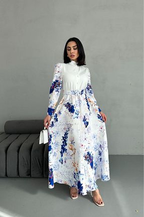 لباس سفید زنانه بافت Neşeli Butik - کد 927907233
