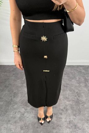 دامن مشکی زنانه لیکرا Butik Beyza - کد 927908767