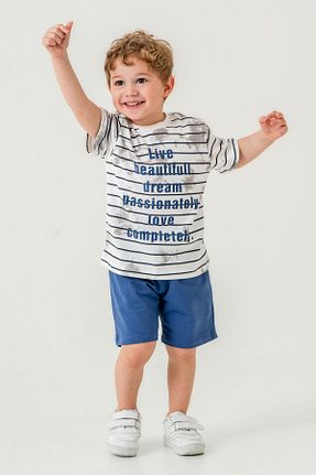 ست بالاتنه و پائین تنه سرمه ای بچه گانه بافت Titimixkids - کد 928079907