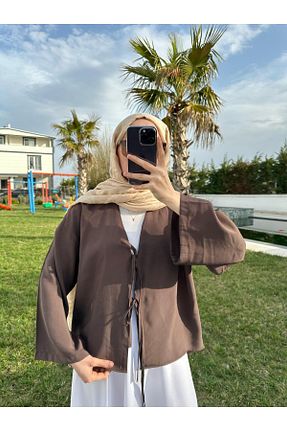 پیراهن قهوه ای زنانه رگولار EMPERİA - کد 927911940