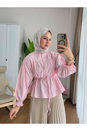 پیراهن حجاب صورتی زنانه رگولار Genel Markalar - کد 927919199