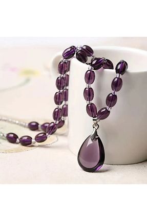 گردنبند جواهر بنفش زنانه byozanyılmaz - کد 927925430