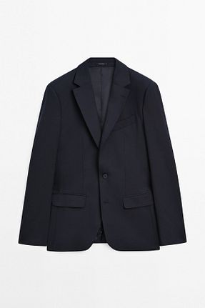 کت بلیزر آبی مردانه پشم Massimo Dutti - کد 927924146