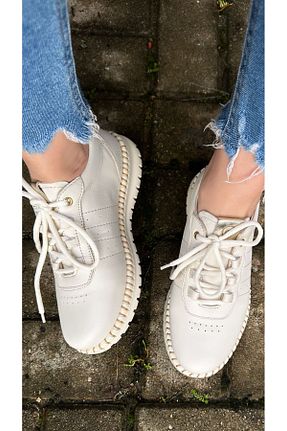کفش کژوال بژ زنانه چرم خالص Mammamia - کد 927927650