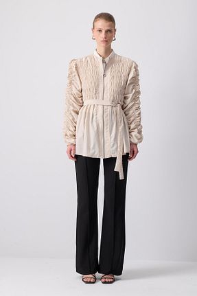کت حجاب بژ زنانه Relaxed Touche Prive - کد 927929380