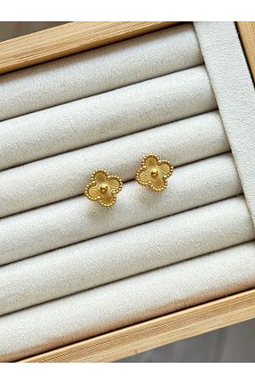 گوشواره استیل (فولاد) زرد زنانه استیل ضد زنگ YOUES JEWELRY - کد 880061730