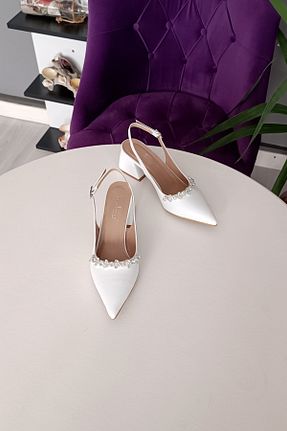 کفش مجلسی سفید زنانه پارچه ای LA CALZATURE - کد 927934498