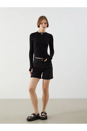 تیشرت مشکی زنانه Relaxed LC Waikiki - کد 928087723