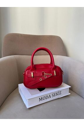 کیف دوشی قرمز زنانه چرم مصنوعی Moda Sekiz - کد 927939257
