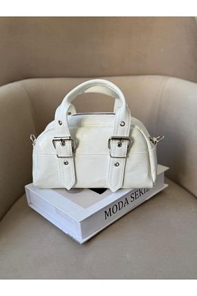 کیف دوشی سفید زنانه چرم مصنوعی Moda Sekiz - کد 927940711