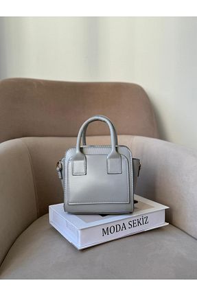 کیف دوشی طوسی زنانه چرم مصنوعی Moda Sekiz - کد 927940748