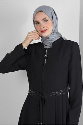 مانتو بلند حجاب مشکی زنانه Alvina - کد 803518731