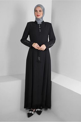 مانتو بلند حجاب مشکی زنانه Alvina - کد 803518731