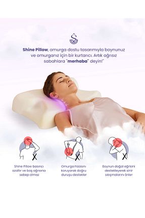 بالش سفید پنبه ویسکون Shine Pillow - کد 778707393