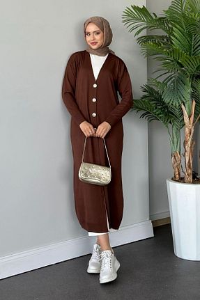 رویه حجاب قهوه ای زنانه رگولار HAZA MODA - کد 845702248