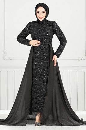 لباس مجلسی حجاب مشکی ModaMerve - کد 927950864