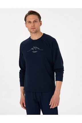 سوئیشرت سرمه ای مردانه ساده Pierre Cardin - کد 872500797