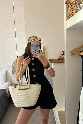 کیف ساحلی بژ زنانه حصیر Shule Bags - کد 927957739